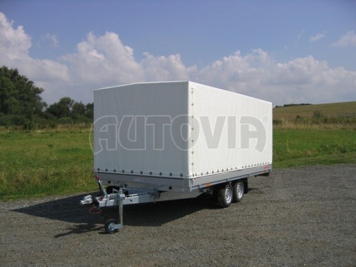 Dvouosý brzděný přívěs s hydraulicky sklopnou plochou AD speciál valník 2,7t  4,15/1,88/0,35** č.215