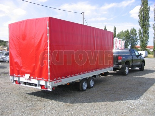 Dvouosý brzděný přívěs s hydraulicky sklopnou plochou AD speciál valník 2,7t  4,15/1,88/0,35** č.221