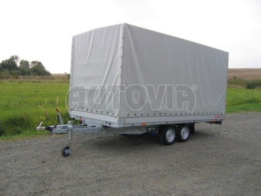 Dvouosý brzděný přívěs s hydraulicky sklopnou plochou AD speciál valník 2,7t  4,15/1,88/0,35** č.222