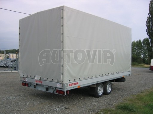 Dvouosý brzděný přívěs s hydraulicky sklopnou plochou AD speciál valník 2,7t  4,15/1,88/0,35** č.223