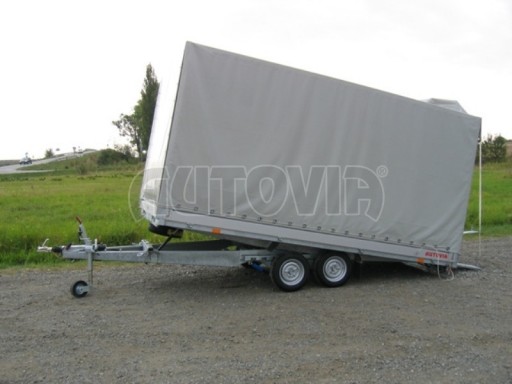 Dvouosý brzděný přívěs s hydraulicky sklopnou plochou AD speciál valník 2,7t  4,15/1,88/0,35** č.224