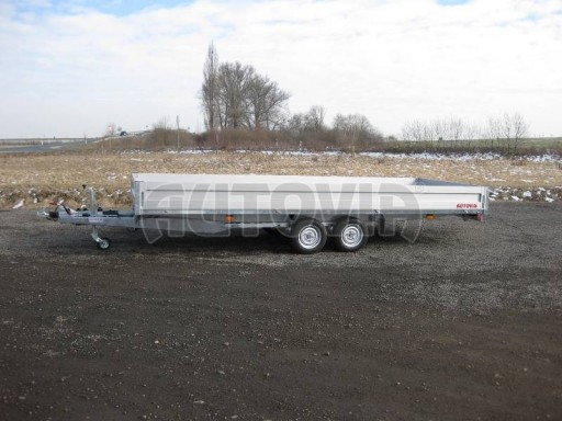 Dvouosý brzděný přívěs s hydraulicky sklopnou plochou AD speciál valník 2,7t  4,15/1,88/0,35** č.232