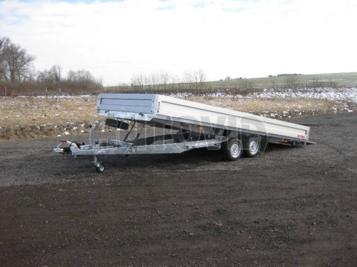 Dvouosý brzděný přívěs s hydraulicky sklopnou plochou AD speciál valník 2,7t  4,15/1,88/0,35** č.234