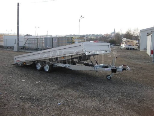 Dvouosý brzděný přívěs s hydraulicky sklopnou plochou AD speciál valník 2,7t  4,15/1,88/0,35** č.235