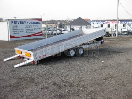 Dvouosý brzděný přívěs s hydraulicky sklopnou plochou AD speciál valník 2,7t  4,15/1,88/0,35** č.236