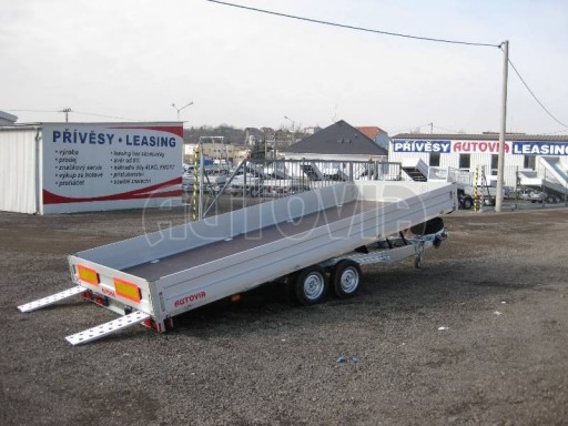 Dvouosý brzděný přívěs s hydraulicky sklopnou plochou AD speciál valník 2,7t  4,15/1,88/0,35** č.237