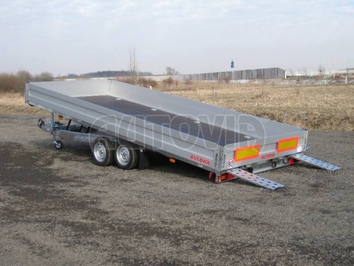 Dvouosý brzděný přívěs s hydraulicky sklopnou plochou AD speciál valník 2,7t  4,15/1,88/0,35** č.239
