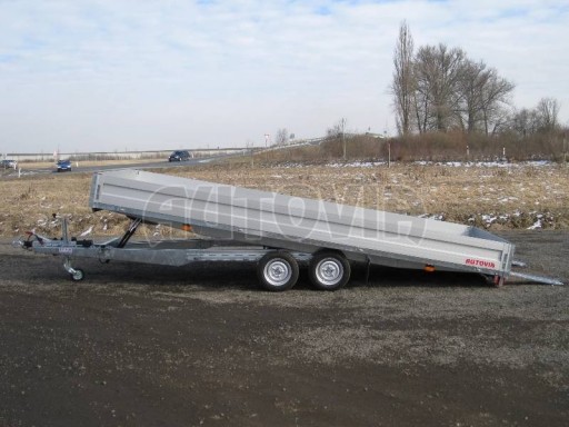 Dvouosý brzděný přívěs s hydraulicky sklopnou plochou AD speciál valník 2,7t  4,15/1,88/0,35** č.240