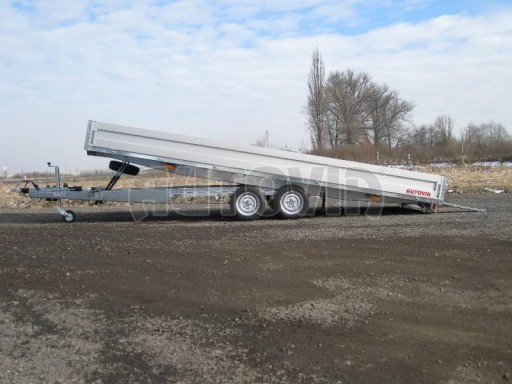Dvouosý brzděný přívěs s hydraulicky sklopnou plochou AD speciál valník 2,7t  4,15/1,88/0,35** č.241