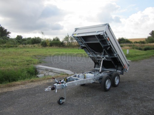 Sklápěcí přívěs DLT 2,7T 2,57x1,48/0,35 pozink v elektrice