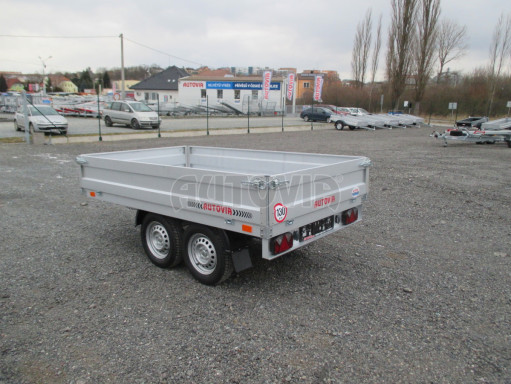 Dvounápravový přívěsný vozík ZV 22 750kg N2 2,55x1,50/0,35 AME