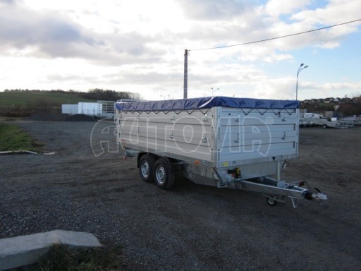 Třístranný sklápěč PHT 3,5T 4,18x2,10/1,05 nástavby bočnic