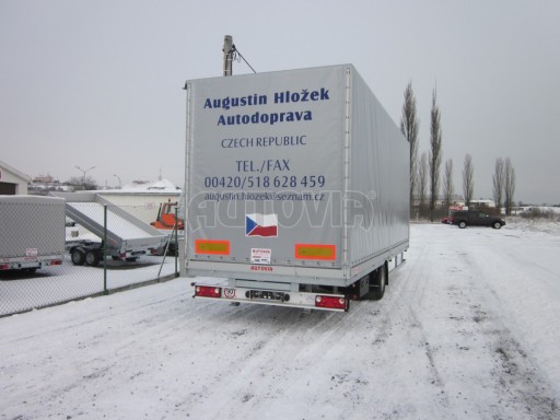 Jednonápravový 18-ti paletový vzduchem brzděný nákladní přívěs AVG 10T 7,40x2,48/2,80 č.4