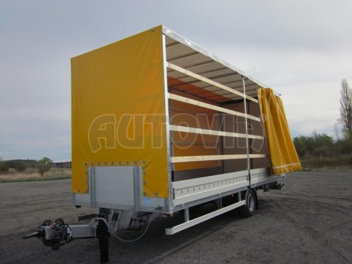 Jednonápravový 18-ti paletový vzduchem brzděný nákladní přívěs AVG 10T 7,40x2,48/3,06 č.9