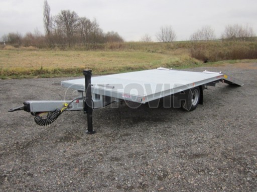 *Vzduchem brzděné jednoosé plato bez bočnic AVG 5,6T 4,00x2,48 za traktor* č.1