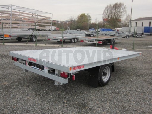 *Vzduchem brzděné jednoosé plato bez bočnic AVG 5,6T 4,00x2,48 za traktor* č.9