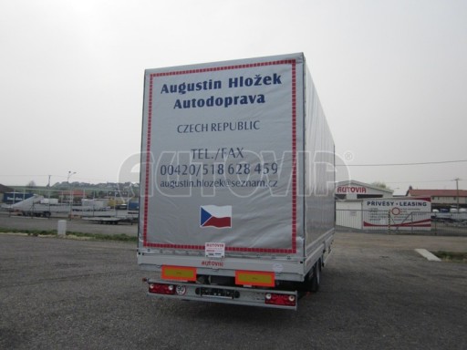 Jednonápravový 18-ti paletový vzduchem brzděný nákladní přívěs AVG 10T 7,37x2,48/3,06 č.4