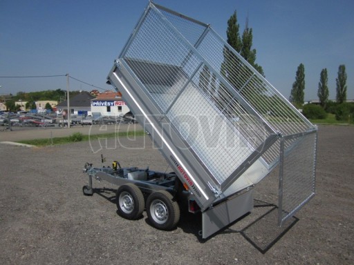 Sklápěcí přívěs DLT 2,7T 2,57x1,48/1,35 pozink GITTER v elektrice