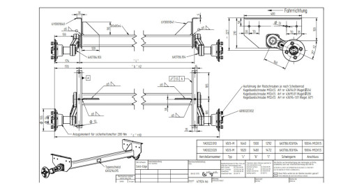 Náprava Knott VG13M(1350kg) b-1480 c-1810mm 100x4 č.1