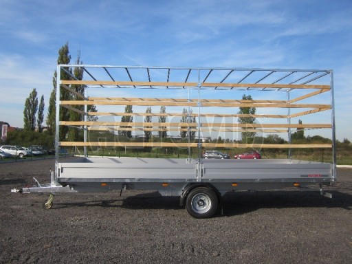 Přívěs valníkový s konstrukcí DN 3,5T B1 6,61x2,47/2,60 ISO 50