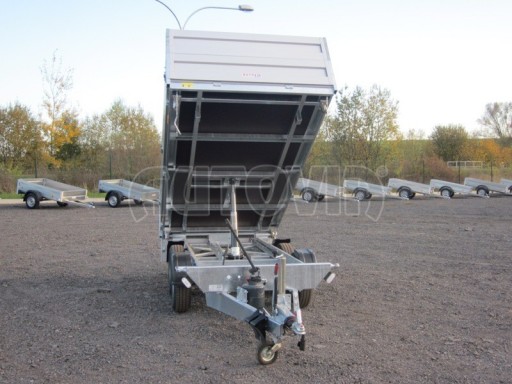 Třístranný sklápěč s nástavbou bočnic ATS 3SKS 2,7T 3,32x1,70/0,70 ECO ruč