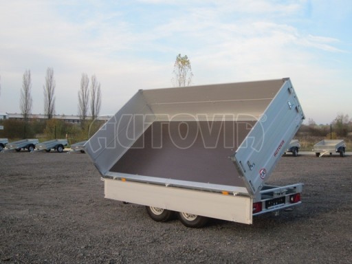 Třístranný sklápěč s nástavbou bočnic ATS 3SKS 2,7T 3,32x1,70/0,70 ECO ruč