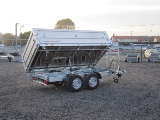 Třístranný sklápěč s nástavbou bočnic ATS 3SKS 2,7T 3,32x1,70/0,70 ECO ruč