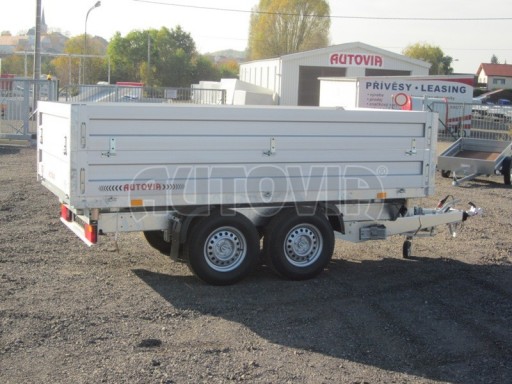 Třístranný sklápěč s nástavbou bočnic ATS 3SKS 3,5T 3,32x1,70/0,70 ECO ruč