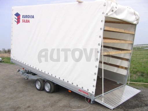 Sklápěcí přívěs AD 2,7T 5,15x2,09/2,00 valník s plachtou rampa