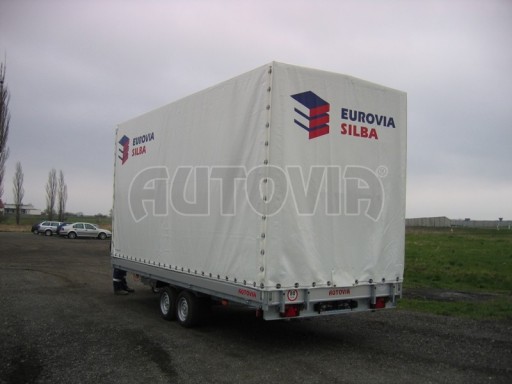 Sklápěcí přívěs AD 2,7T 5,15x2,09/2,00 valník s plachtou rampa