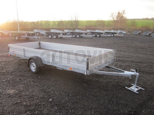 Nebrzděný univerzální jednoosý valník BGS 750kg N1 4,50x1,84/0,35 zesílená náprava