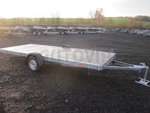 Nebrzděný univerzální jednoosý valník BGS 750kg N1 4,50x1,84/0,35 zesílená náprava