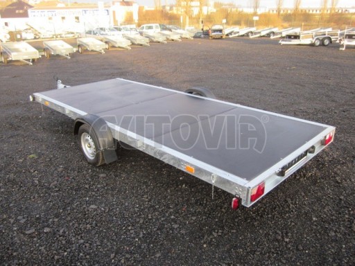 Nebrzděný univerzální jednoosý valník BGS 750kg N1 4,50x1,84/0,35 zesílená náprava