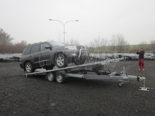 Hydraulicky sklopný přívěs pro přepravu aut AD 3,5T B2 5,17x2,47 plato