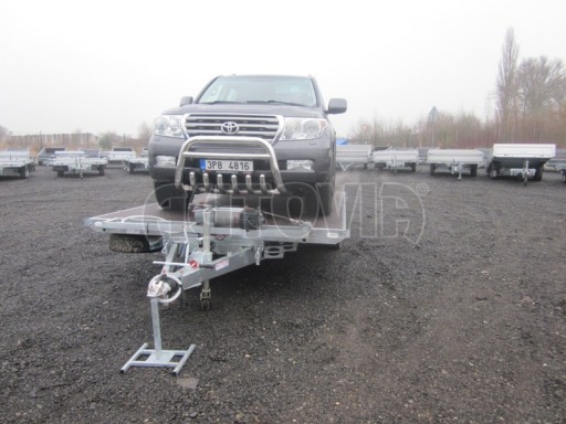 Hydraulicky sklopný přívěs pro přepravu aut AD 3,5T B2 5,17x2,47 plato
