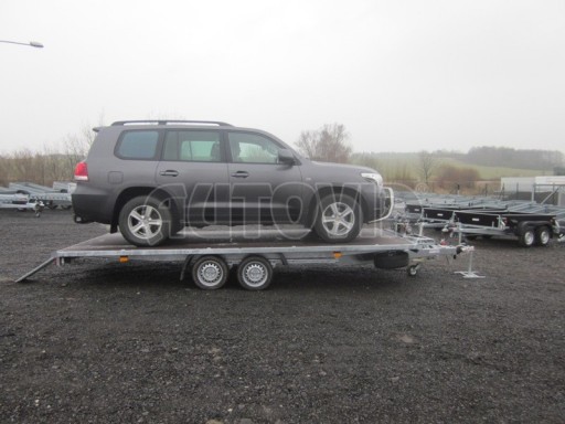 Hydraulicky sklopný přívěs pro přepravu aut AD 3,5T B2 5,17x2,47 plato