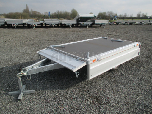 Nebrzděný přívěs s koly pod ložnou plochou ZV 22 750kg N1 2,55x1,55/0,35 zesílená náprava AME