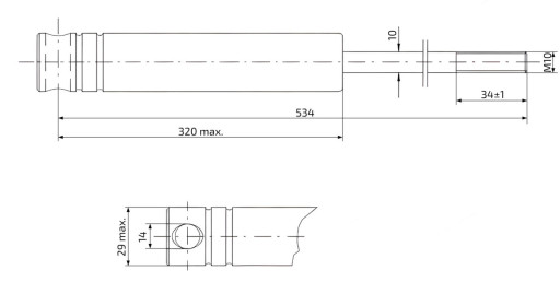 Tlumič nájezdové brzdy KNOTT KF27-B (M14, 2700 kg) č.2