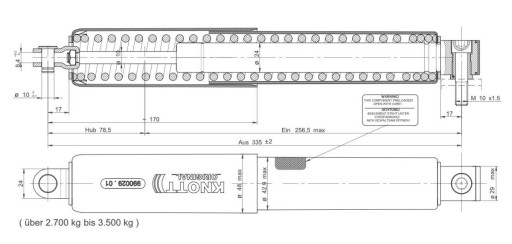 Zásobník plynopružinový KNOTT 3000 - 3500 kg GF (990029.01) č.3