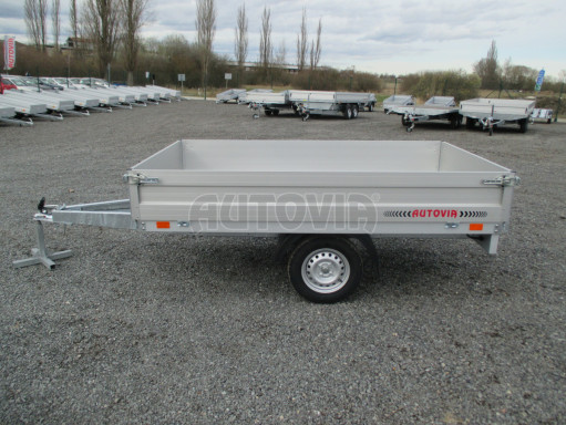 Nebrzděný přívěs ZV 22 750kg N1 2,55x1,50/0,35 s rohovými sloupky