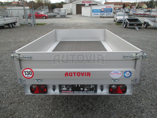 Nebrzděný přívěs ZV 22 750kg N1 2,55x1,50/0,35 s rohovými sloupky