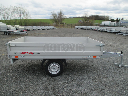 Nebrzděný přívěs ZV 22 750kg N1 2,55x1,50/0,35 s rohovými sloupky
