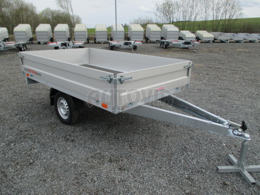Nebrzděný přívěs ZV 22 750kg N1 2,55x1,50/0,35 s rohovými sloupky