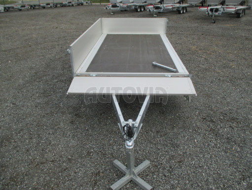 Nebrzděný přívěs ZV 22 750kg N1 2,55x1,50/0,35 s rohovými sloupky