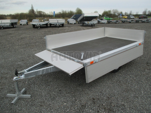 Nebrzděný přívěs ZV 22 750kg N1 2,55x1,50/0,35 s rohovými sloupky