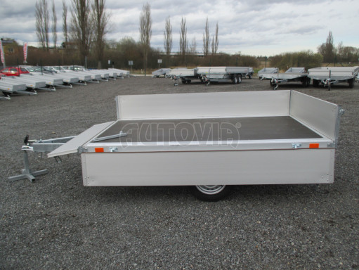 Nebrzděný přívěs ZV 22 750kg N1 2,55x1,50/0,35 s rohovými sloupky