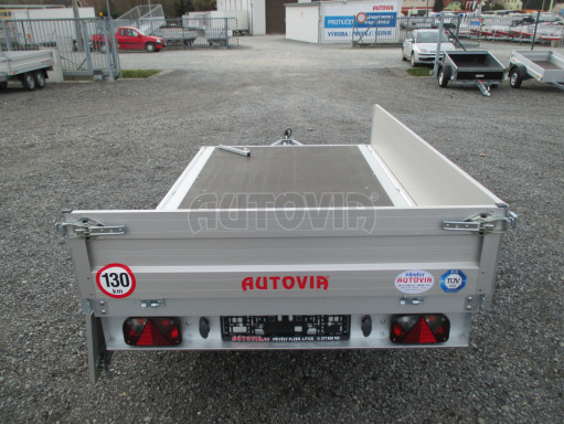 Nebrzděný přívěs ZV 22 750kg N1 2,55x1,50/0,35 s rohovými sloupky