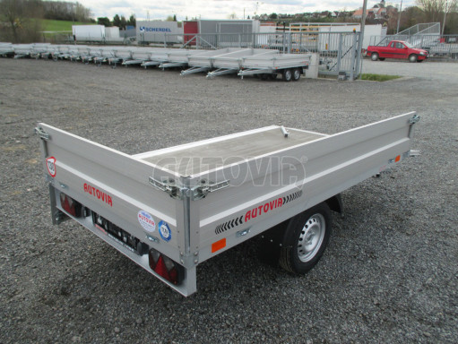 Nebrzděný přívěs ZV 22 750kg N1 2,55x1,50/0,35 s rohovými sloupky