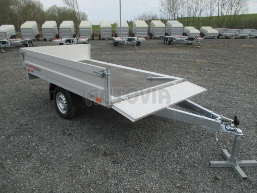 Nebrzděný přívěs ZV 22 750kg N1 2,55x1,50/0,35 s rohovými sloupky