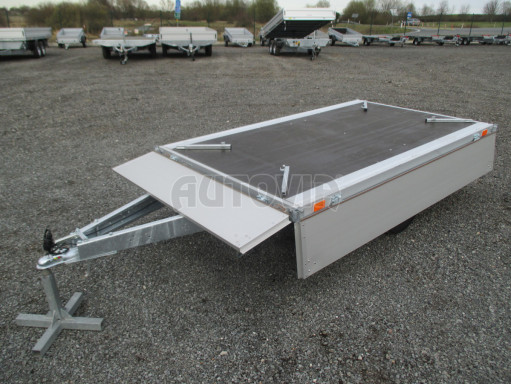 Nebrzděný přívěs ZV 22 750kg N1 2,55x1,50/0,35 s rohovými sloupky